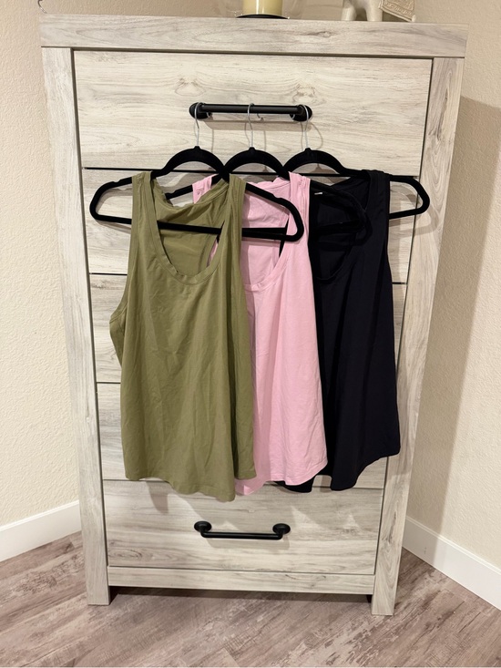 lululemon athletica Tops - lululemon athletica Olive, Pink & Black Racerback Tank Trio